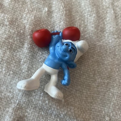 2011 Hefty Smurf & Barbell 3'' McDonald's Movie Action Figure #12 Smurfs