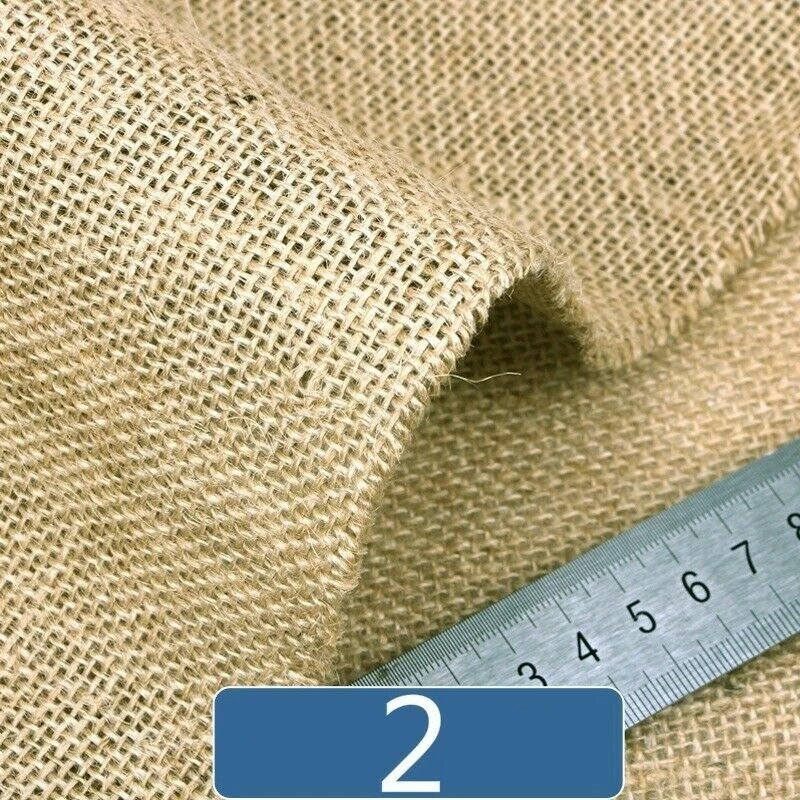 Luxury Premium Hessian Jute Fabric Natural Craft Burlap 100 150cm DIY Home Decor - Image 3 of 4