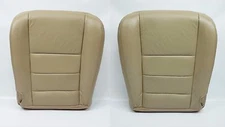 2002 2003 2004 2005 F250 Lariat Driver & Passenger Bottom Leather Seat Cover Tan