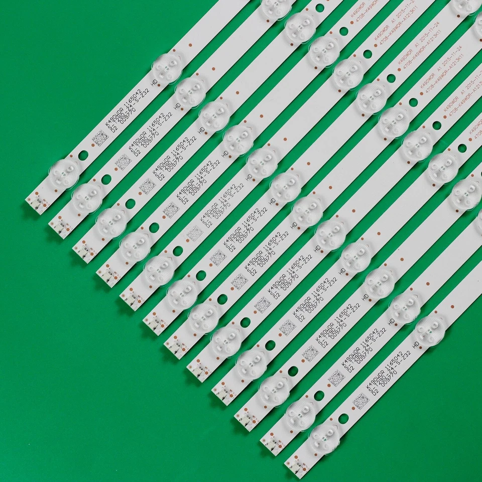 Tiras LED NUEVAS (12) para Toshiba 49 TV 49L621U K490WDR A1 4708-K49WDR-A1213K11 Foto 3 de 4