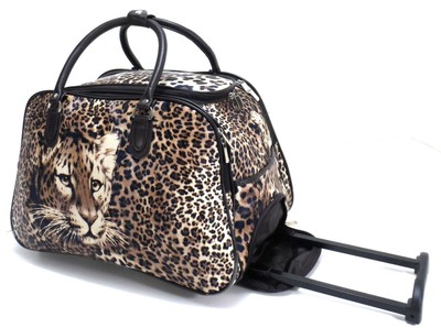 tiger print suitcase
