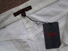 NEW Les Copains Italy White Cotton Pants Tall sz 6-8 Long Jeans Button Crotch — photo 5