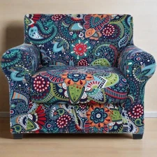 Printed elastic armchair cover, individual sofa cushion cover, home decor