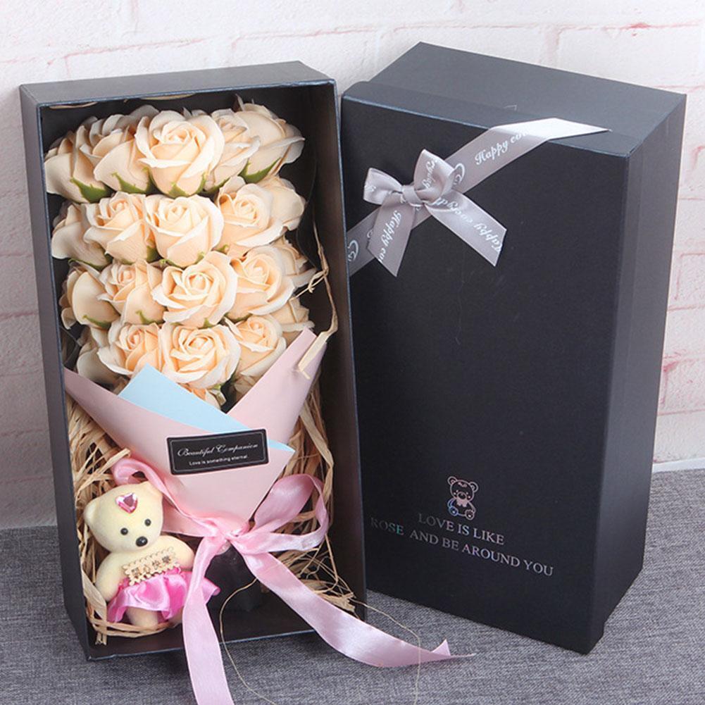1x Rose Flower Valentine's Day Present For Girlfriend Box Gift Wedding S3D6 eBay