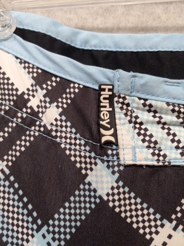 Costume da bagno Hurley pantaloncino uomo 32 multicolore blu geometrico spiaggia coulisse - Foto 4 di 5