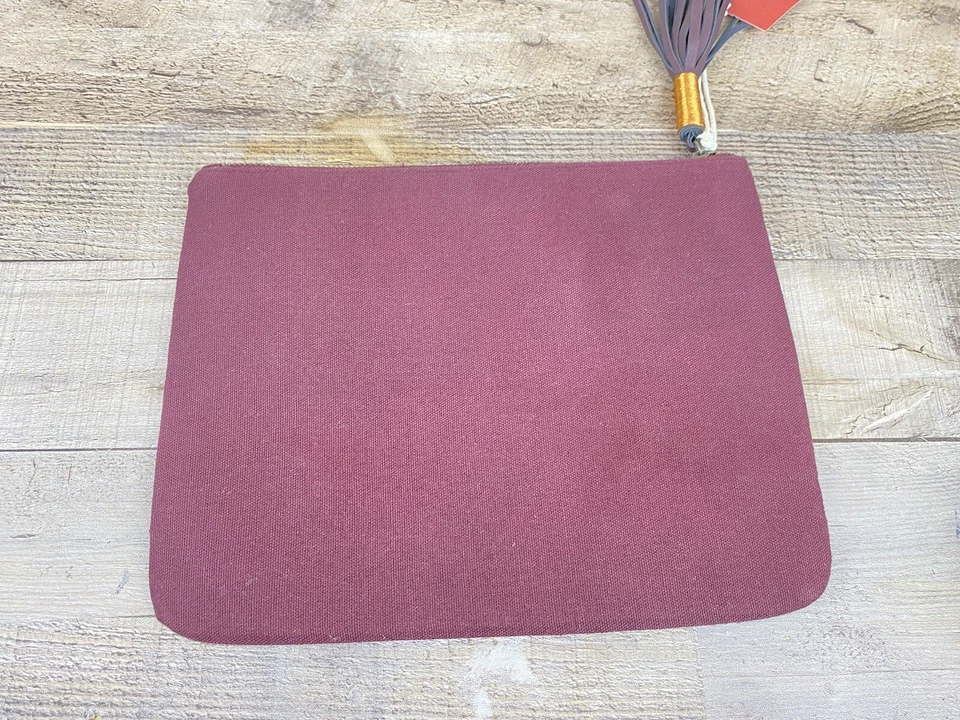 Bolsa de mão feminina MOSSIMO com lantejoulas borgonha enfeitada nova com etiquetas - Imagem 4 de 4