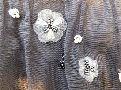 BCBGMaxazria elegantes Trägertop schwarz/silber bestickt Größe Small - Bild 8 von 10