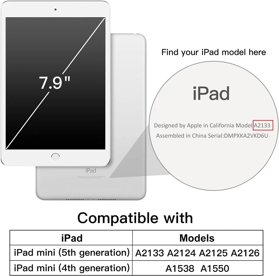 Official Genuine Griffin iPad Mini 5 & 4 Case (5th/4th Generation) Stand Cover - image 2 of 4