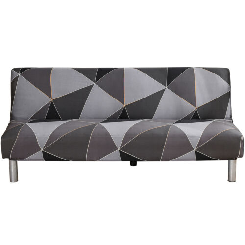 Armless Folding Sofa Bed Cover Stretch Bed Couch Futon Lounge Cover Slipcover