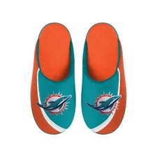 FOCO NFL Men's NFL Miami Dolphins 2022 Big Logo Color Edge Slippers
