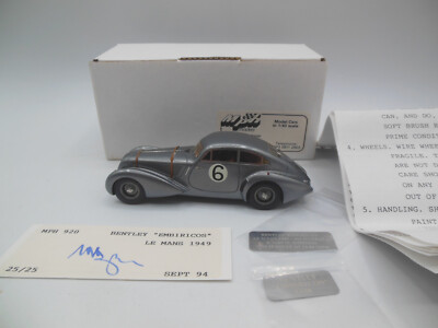 Extremely Rare MPH Models Bentley Embiricos Le Mans 1949 RN 6 S Hay & T Wisdom