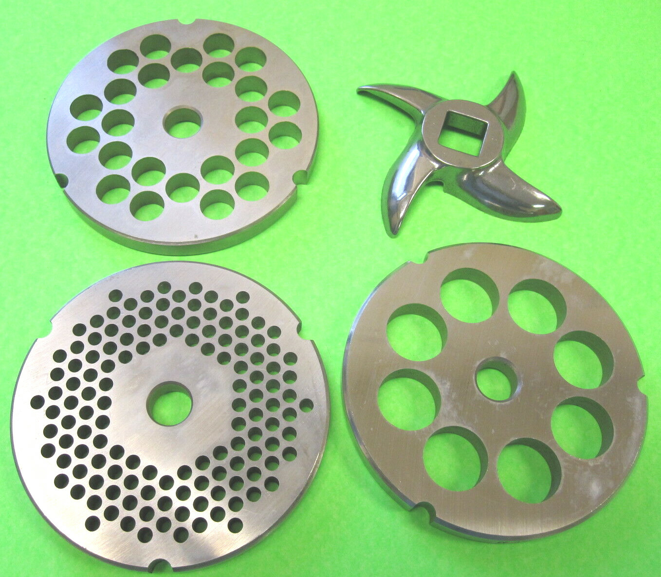 32 Meat Grinder Disc Plate SET and Knife for Hobart LEM Cabelas