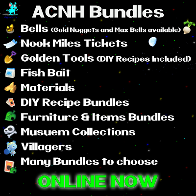 #ad #ad 🌟 Bells Nook Miles Tickets Fish Bait Materials DIY Recipes Bundles ❇️ ONLINE❇️ $36.00