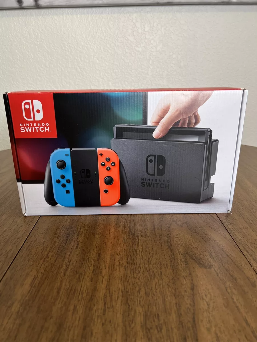 skridtlængde efterklang Opera Nintendo Switch 32GB Neon Red &amp; Blue Console Joy-Con NEW V1 Launch Day  2017 | eBay