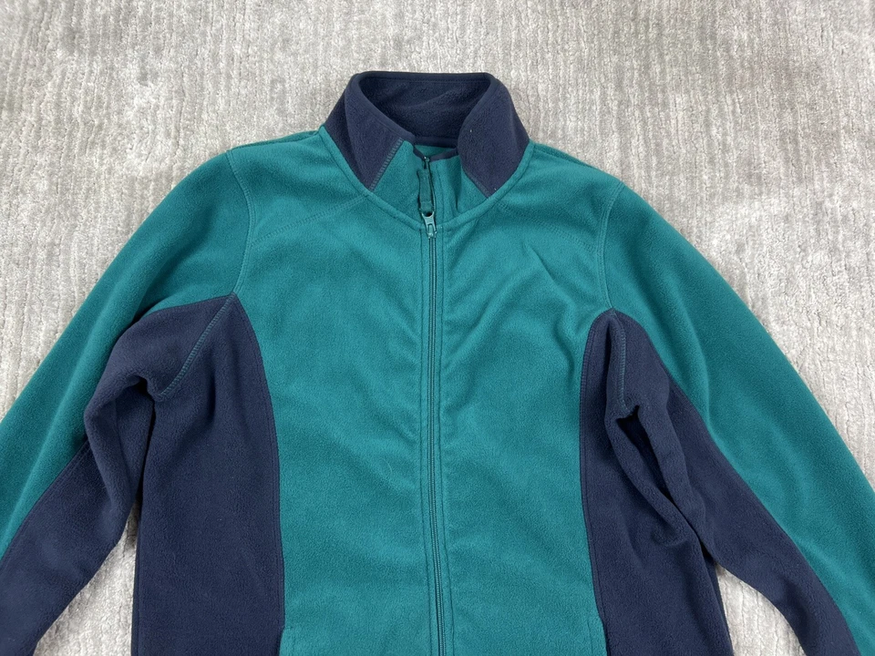 Suéter Made For Life Mujer Grande Verde Azul 1/4 Cremallera Manga Larga Vellón Foto 2 de 4