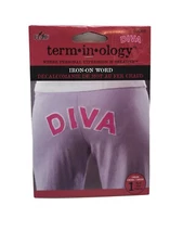 Plaid term·in·ology iron-on word DIVA