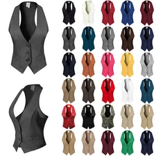 MixMatchy Dressy Casual Versatile Racerback Vest Tuxedo Suit Waistcoat