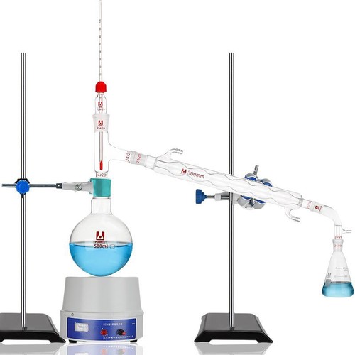 Chemistry Lab Supply 250ml-1000ml: Atmospheric Distillation Kit Glassware Set - Picture 2 of 12
