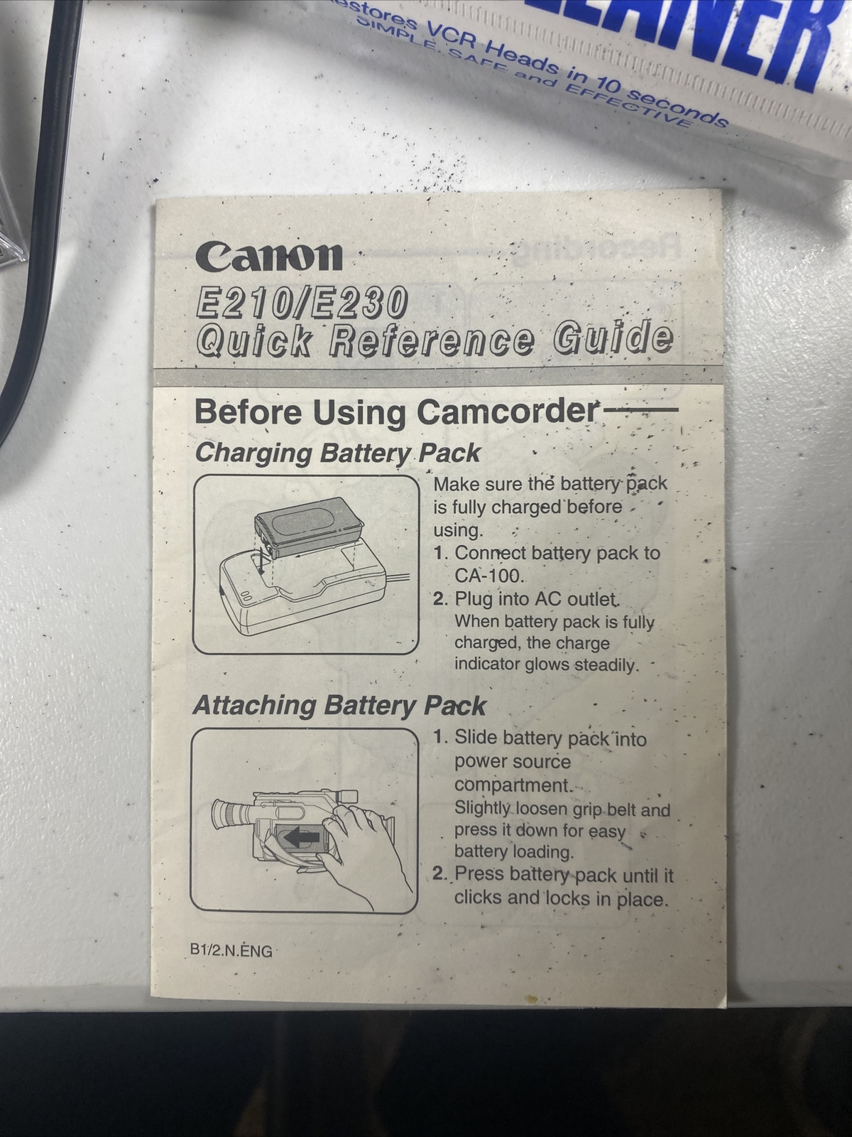 CANON Canovision 8 E210 Camcorder with Accessories -Batteries Won&rsquo;t Charge As Is