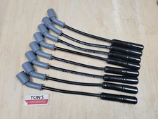 12" Ton's Ceramic LS LT High Performance Spark Plug Wire Set Gen V LT1 LT4 Black
