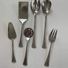 Reed And Barton Brookshire Stainless Serving Utensil Set Lot Of 6 Salad Meat Pie