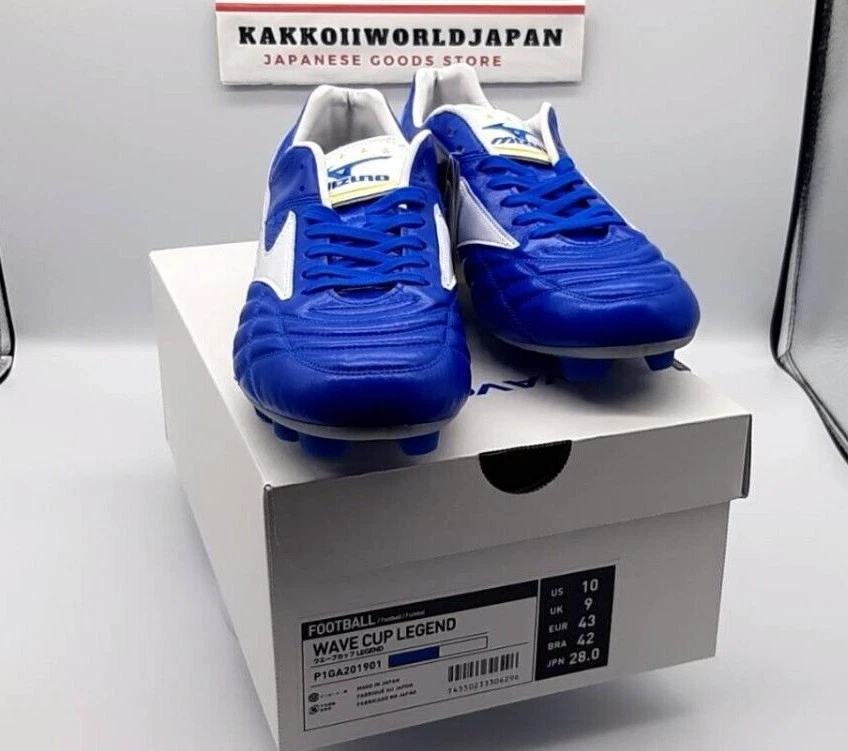 MIZUNO Soccer Football Cleats Shoes WAVE CUP LEGEND JAPAN P1GA2019 01 Blue