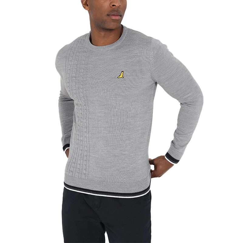 BRAVE SOUL Mens Pullover Jumper Long Sleeve Crew Neck Sweater Plain Casual Top - Image 4 of 4