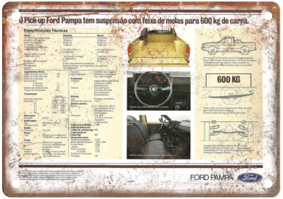Vintage 1982 Ford Pampa S2 Ad Retro Look Metal Sign A5961