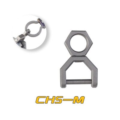MecArmy CH5-M TC4 Titanium Alloy Mini Tiny Rotatory D Shape Key ring-Sandblasted