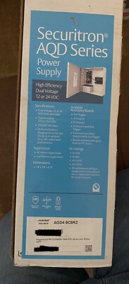 Securitron AQD4-8C8R2 4 Amp, Dual Voltage Power Supply with Enclosure, 8 Outputs