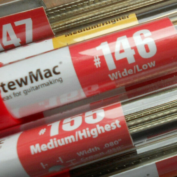 Stewart-MacDonald Nickel-Silver Fret Wire & 'Gold' Fretwire, ALL Gauges to Jumbo