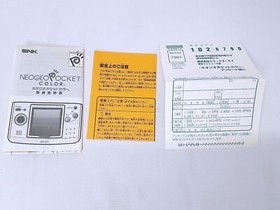 Neogeo Pocket Color Crystal White Boxed Console SNK CIB w/Button battery Tested