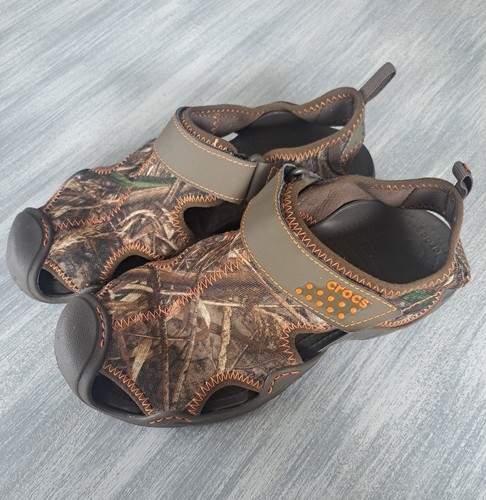 Crocs Herren 8 Swiftwater Realtree Max 5 Sandale Camouflage Mesh 201152 Wasserangeln