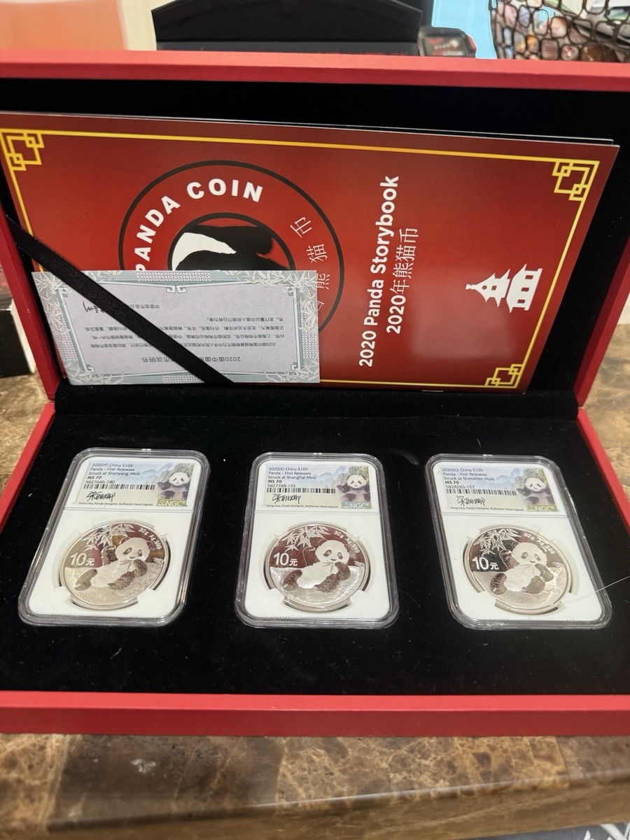 2020 China Panda MS70 First Releases 3-Mint Signed Set | eBay