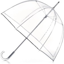 Totes Adult Clear Bubble Umbrella with Dome Canopy and Lightweight Wind