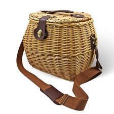 Cesto funghi cesta contenitore cestino in vimini con tracolla cm 29 x 25 x h 28