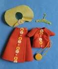 💕 VTG BARBIE 1980 RETRO FASHION LOT ORANGE OUTFIT FLORAL CLOTHING ACCESSORIES
