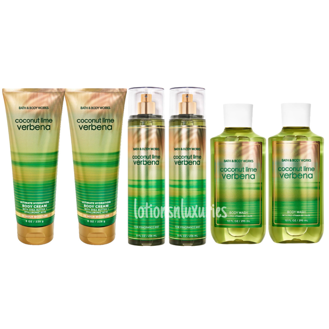 COCONUT LIME VERBENABath & Body Works Body Care 6 pc Set Mis