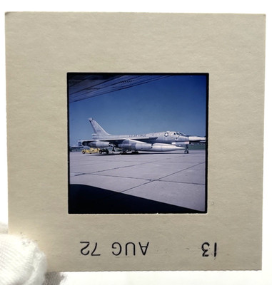 Vintage 35mm Color Slide - Convair B-58 Hustler Parked At Airfield 
