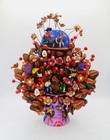 Mexican Tree of Life Sculpture 3 Sided Biblical Nativity Noah's Ark Folk Art 16" — photo 5