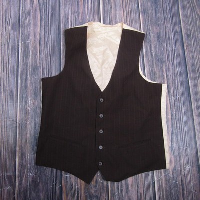 brown dress vest mens Formal Men's Suit Vest Herringbone V Neck Waistcoat for Wedding