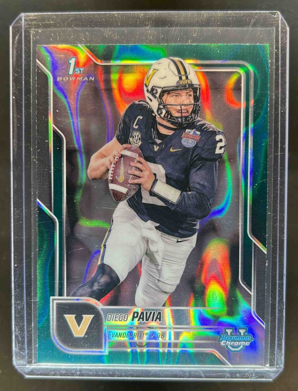 2025 Bowman Chrome U Diego Pavia Teal Lava Refractor 1st Prospect #190