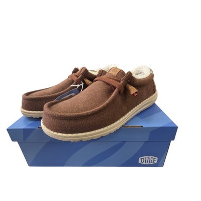 Hey Dude Men s Wally Cozy Plaid Downtown Brown Size 11 New In Box