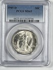 1945-D Walking Liberty Half Dollar : PCGS MS65 Blazing White — photo 1