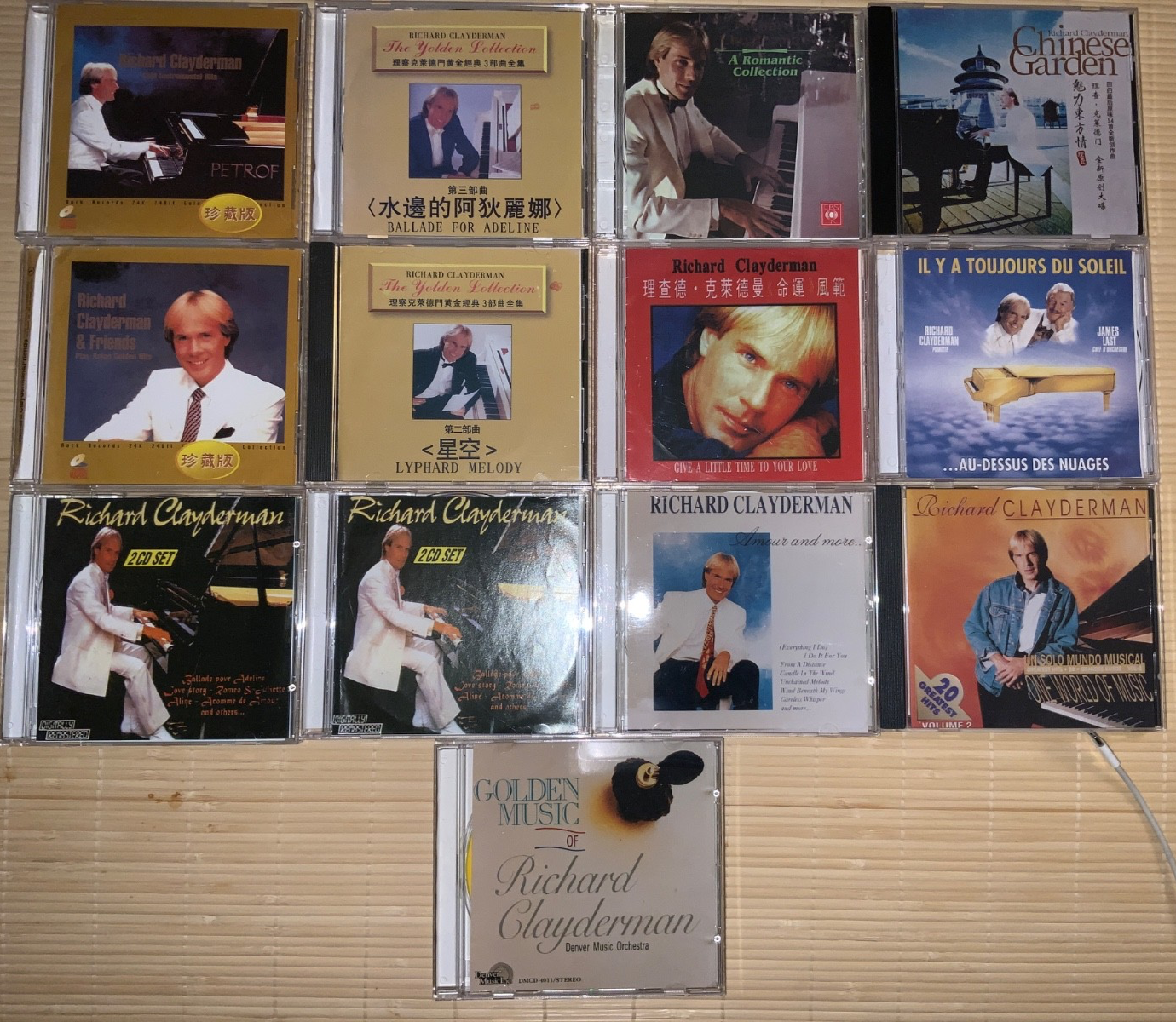 Lot of 13 Various Vintage Richard Clayderman Import Music CD's