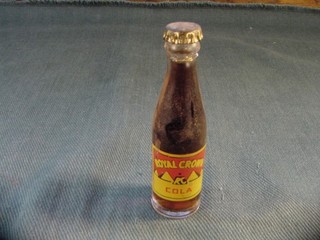 1930's RC Royal Crown Cola Pyro Pyramid Style Soda Mini Miniature 3 Inch Bottle