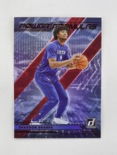 22-23Panini Chronicles Draft Picks-Donruss Power Formulas Shaedon Sharpe Red/149