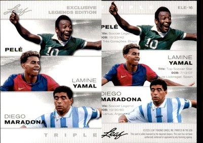 2025 LEAF ''EXCLUSIVE LEGENDS'' PELE/YAMAL/MARADONA ELE-16 SOCCER