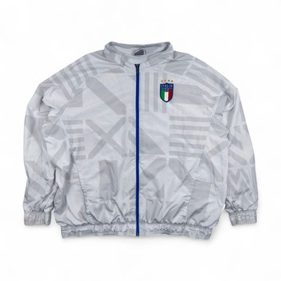 Puma Italien Trainingsjacke Herren 3XL Weiß Vintage Sweatjacke Sportjacke Retro