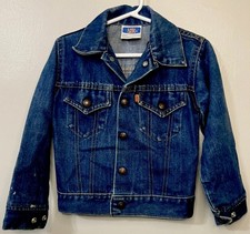 Levi s Orange Tab Jean Jacket Kids Size 6 Blue Denim Little Levi 80 s USA Vtg